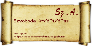 Szvoboda Arétász névjegykártya
